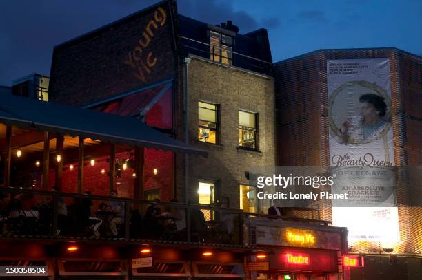 young vic theatre and bar. - lpiowned stock pictures, royalty-free photos & images