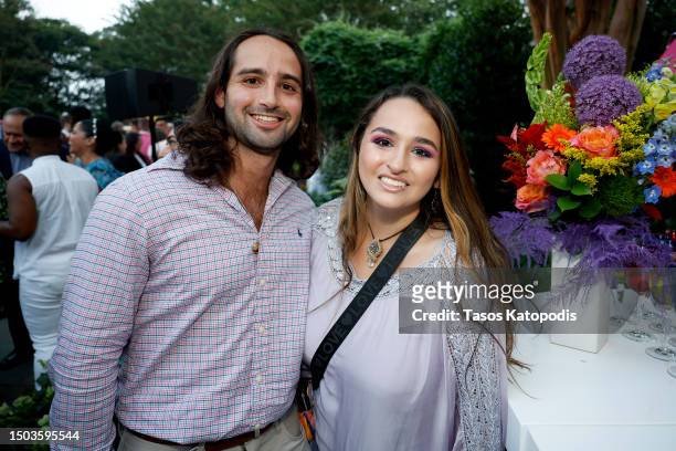 Sander Jennings and Jazz Jennings attend a Pride Celebration hosted by the Vice President Of The United States and Mr. Emhoff in collaboration with...