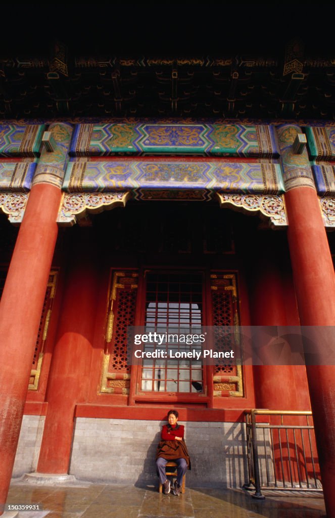 Female security guard at the Forbidden City, Dongcheng.