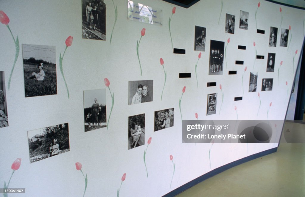 Photos of holocaust victims in Hollandsche  Schouburg museum.