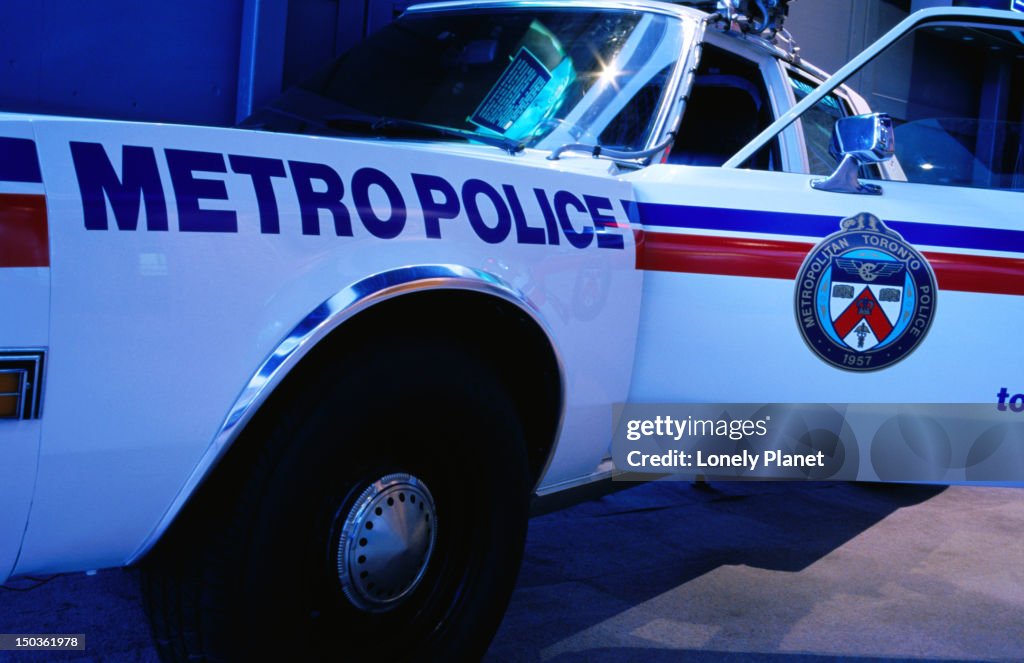 Squad car at Metro Toronto Police Museum.