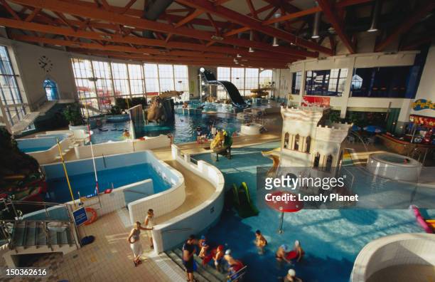 interior of park wodny aquatic park. - krakow park stock pictures, royalty-free photos & images