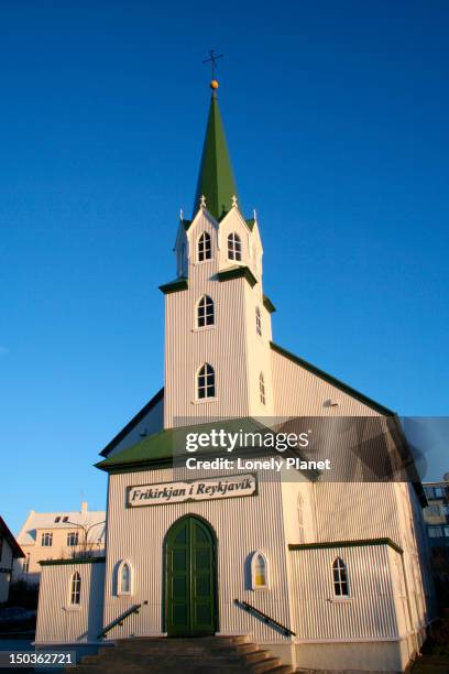 Frikirkjan I Reykjavik In Old Town, Foto de stock