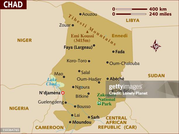 map of chad. - africa mao stock illustrations