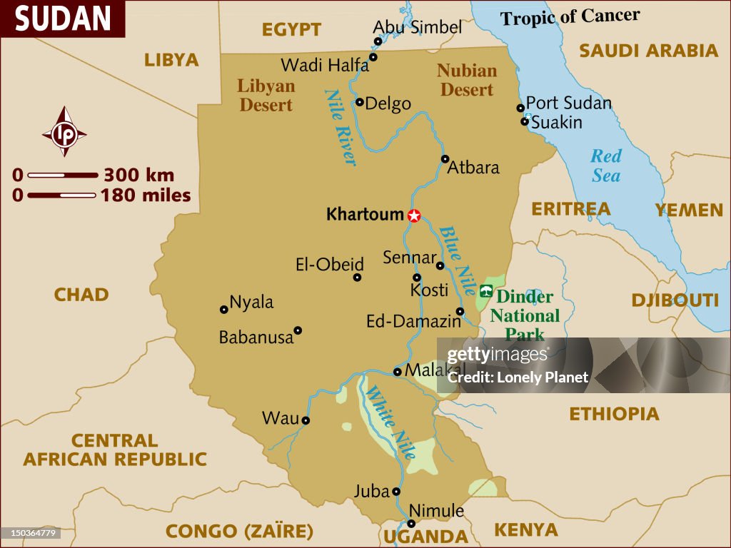 Map of Sudan.