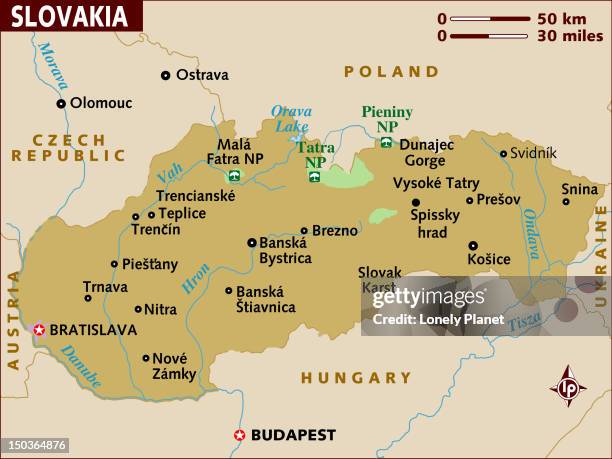 map of slovakia. - tatra mountains stock illustrations