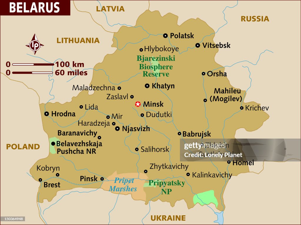 Map of Belarus.