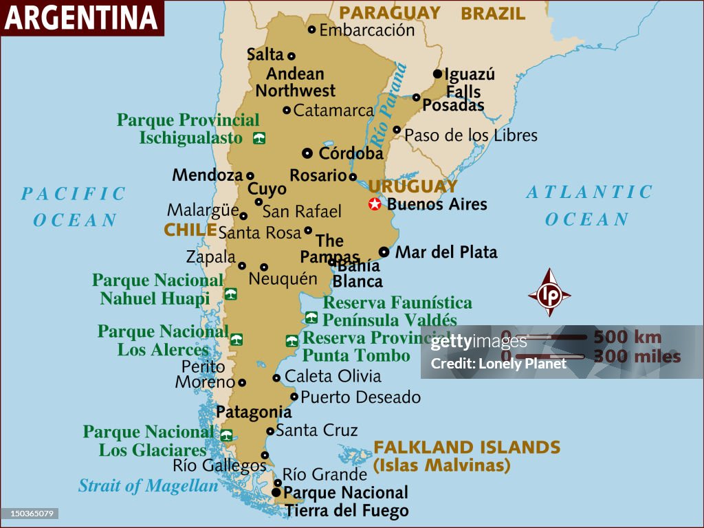 Map of Argentina.