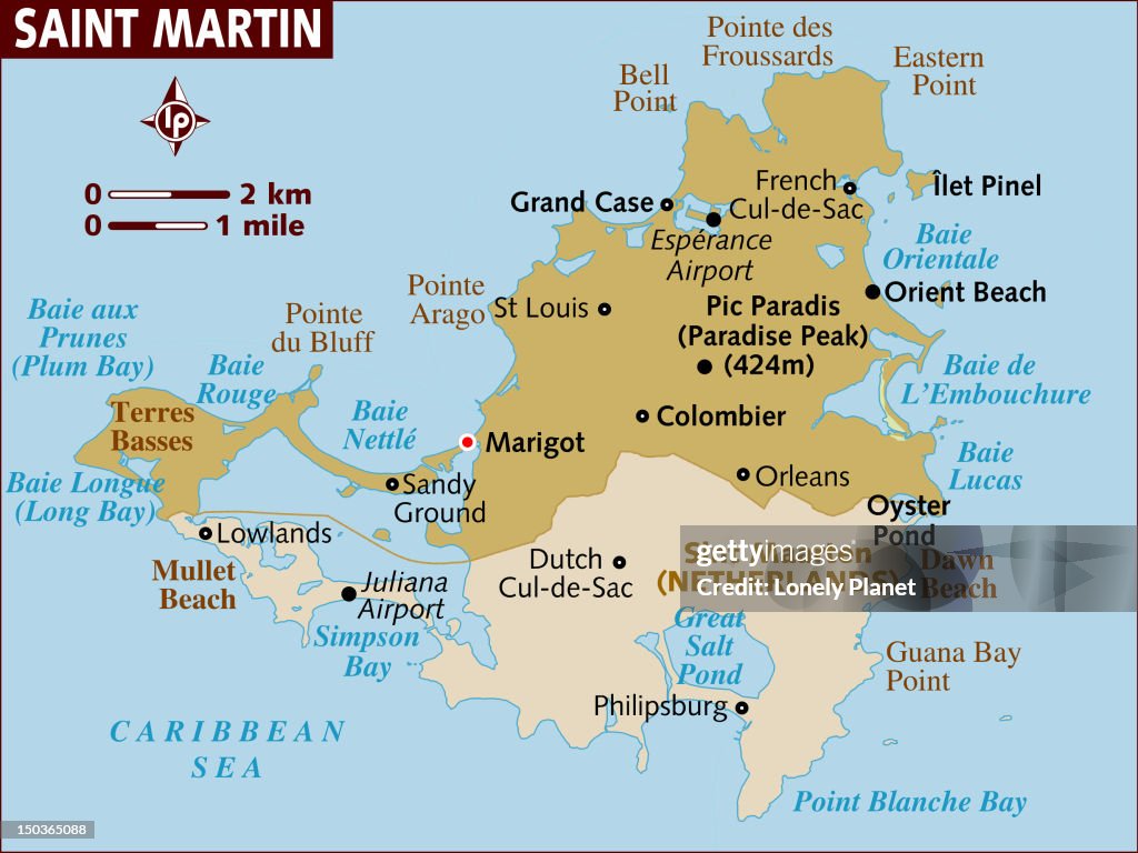 Map of St Martin.