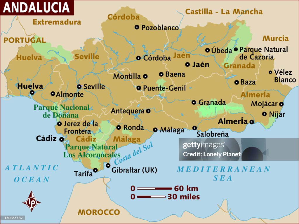 Map of Andalucia.