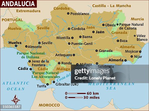 Map Of Andalucia High-Res Vector Graphic - Getty Images