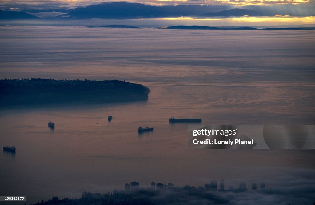 English Bay from Grouse Mountain.