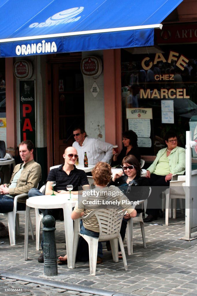 Cafe Chez Marcel on Place du Jeu-de-Balle.