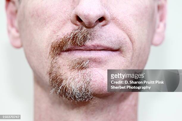 man before and after half shaved goatee - pelo facial - fotografias e filmes do acervo