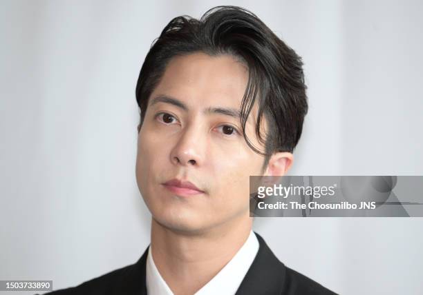 Actor Yamashita Tomohisa attends the press conference of movie "See Hear Love" at InterContinental Seoul COEX on June 22, 2023 in Seoul, South Korea.