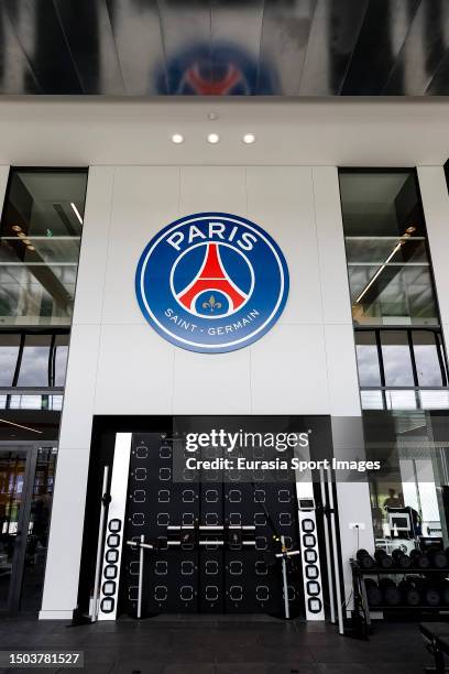 View of PSG training Campus during Paris Saint-Germain Press Conference on July 5, 2023 in Poissy, France.