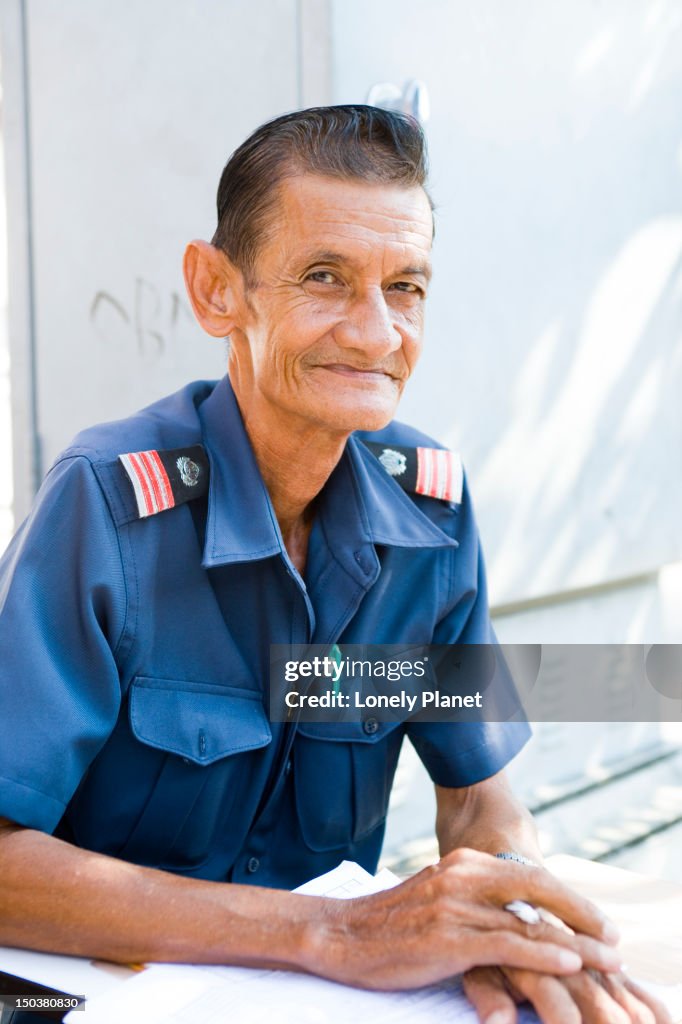 Bus ticket inspector, Ko Ratanakosin.