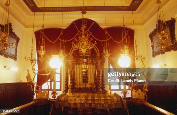 prayer hall of sinagoga. - synagoga stock pictures, royalty-free photos & images