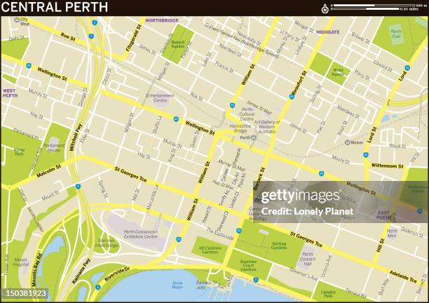 Perth Map. Easy 198 Perth Map Stock Photos, High-Res Pictures, and Images - Getty Images