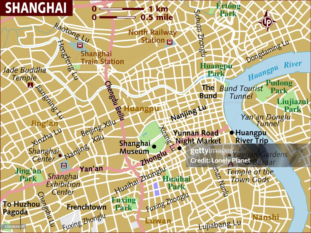 Map of Shanghai.