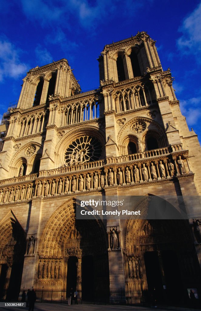 Facade of Notre Dame.