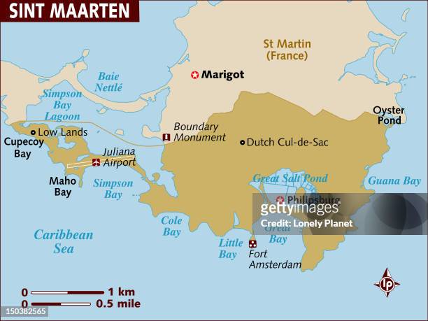 map of st maarten. - marigot stock illustrations