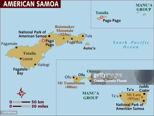 stockillustraties, clipart, cartoons en iconen met map of american samoa. - american samoa