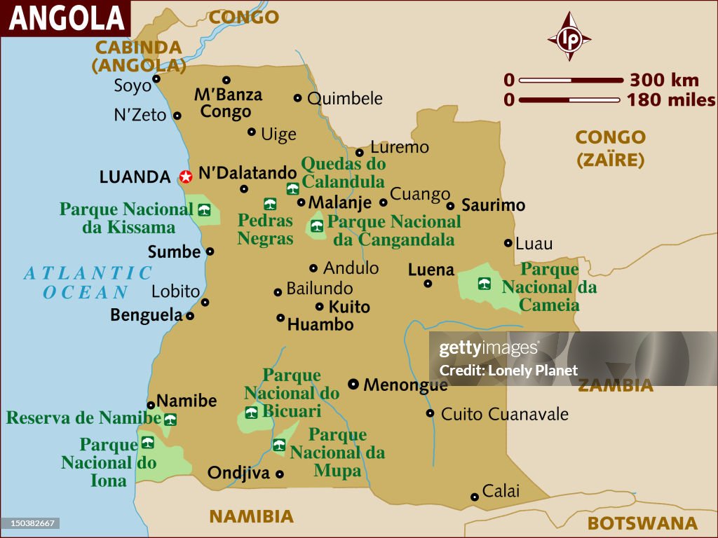 Map of Angola.