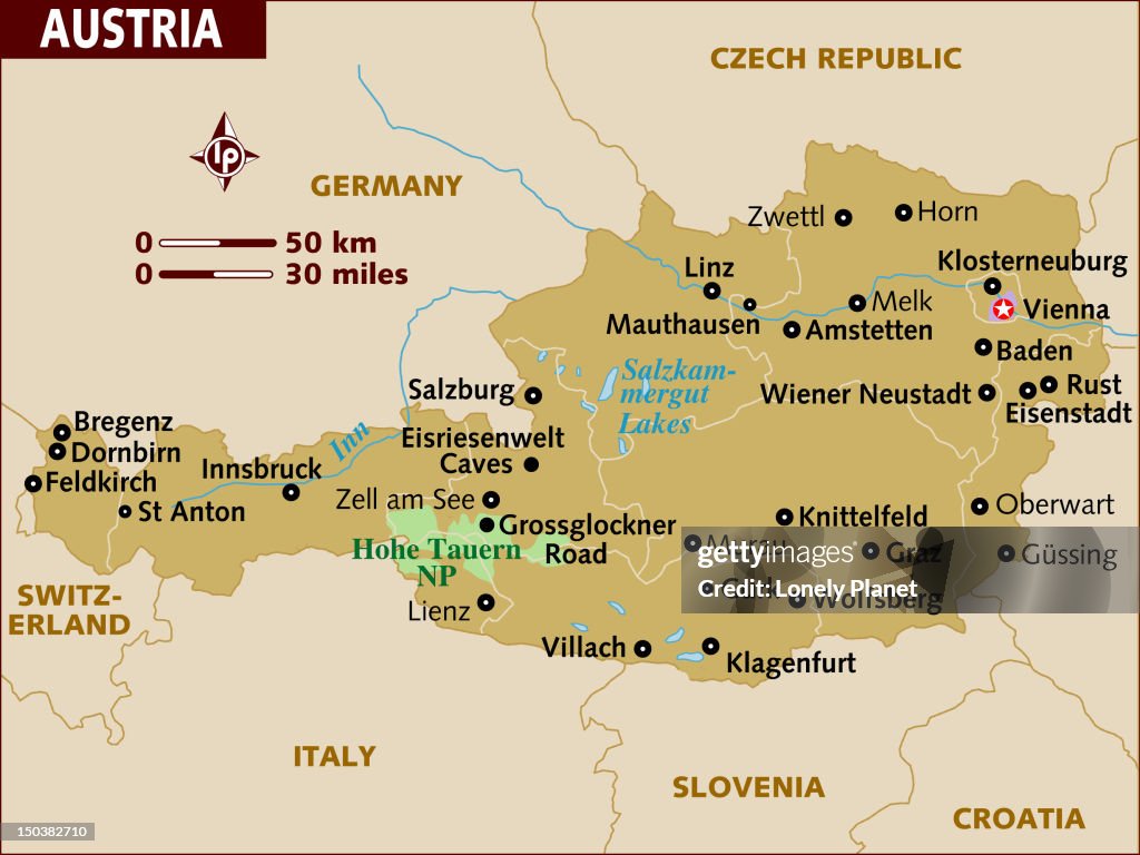 Map of Austria.