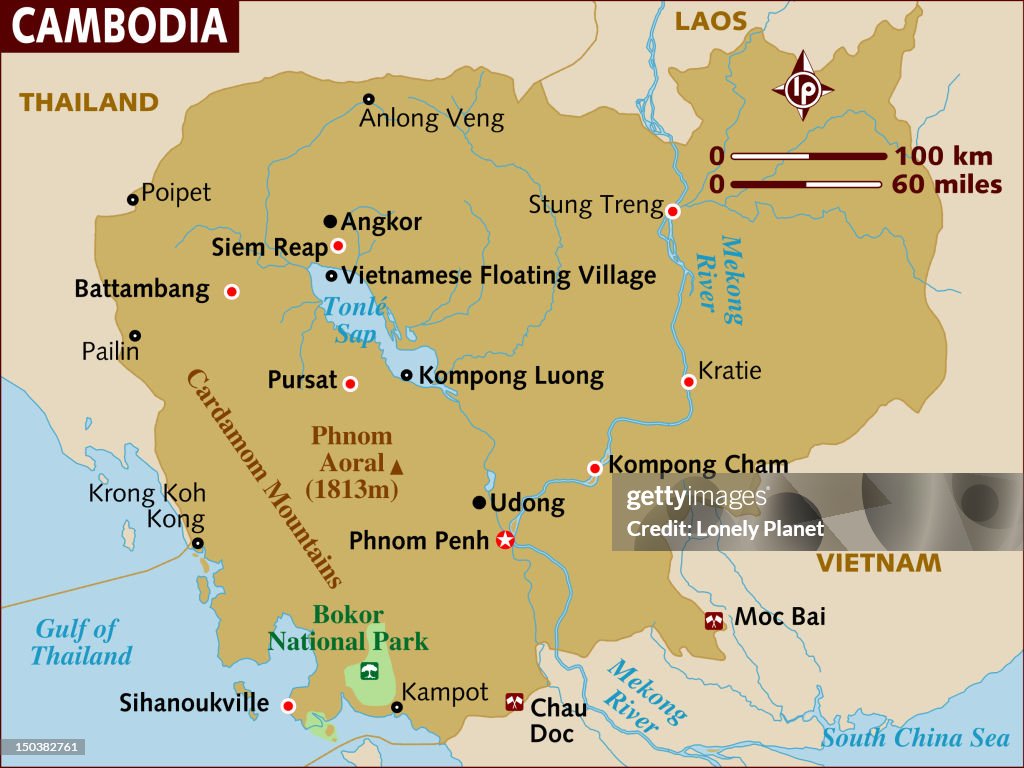 Map of Cambodia.