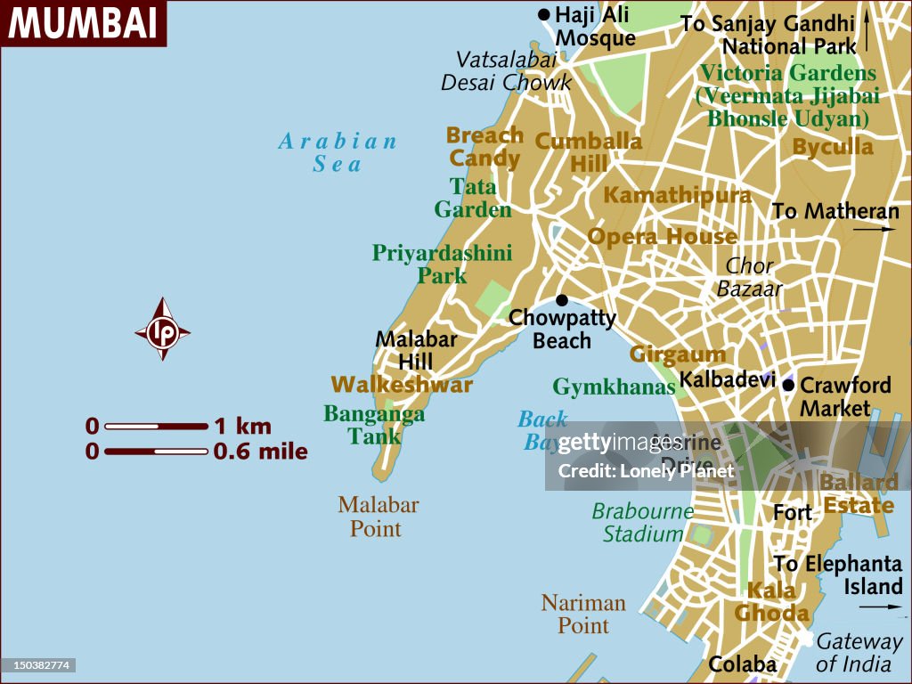 Map of Mumbai.