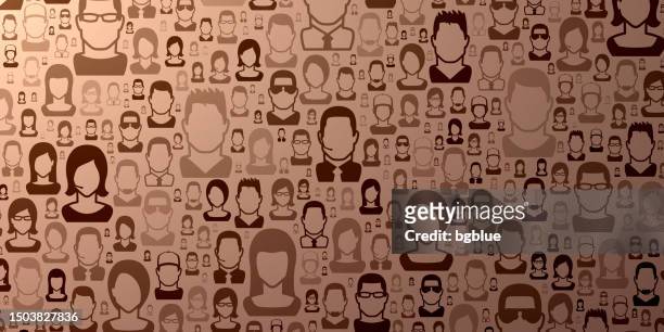 abstract brown background - people pattern - chocolate face stock illustrations