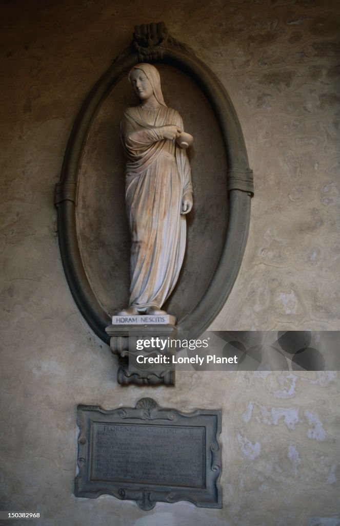 Statue in the grounds of Santa Croce church.