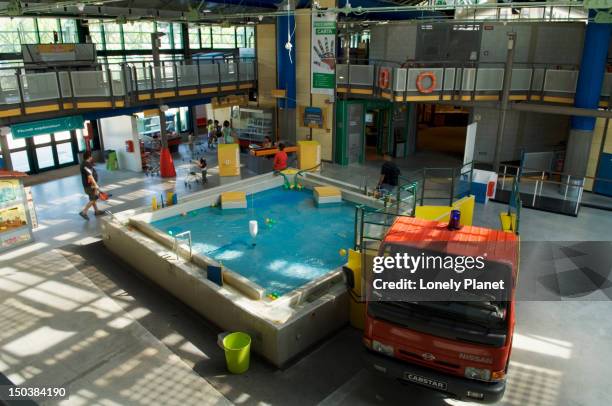 interior of explora (kids' park) near villa borghese. - explora park stock pictures, royalty-free photos & images