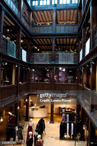inside liberty department store, west end. - lonely planet collection stock pictures, royalty-free photos & images