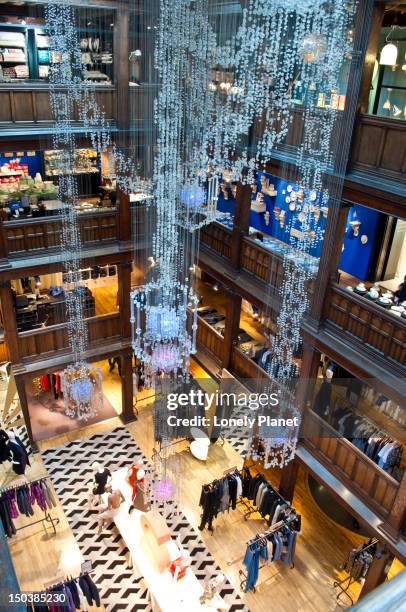 inside liberty department store, west end. - lonely planet collection foto e immagini stock