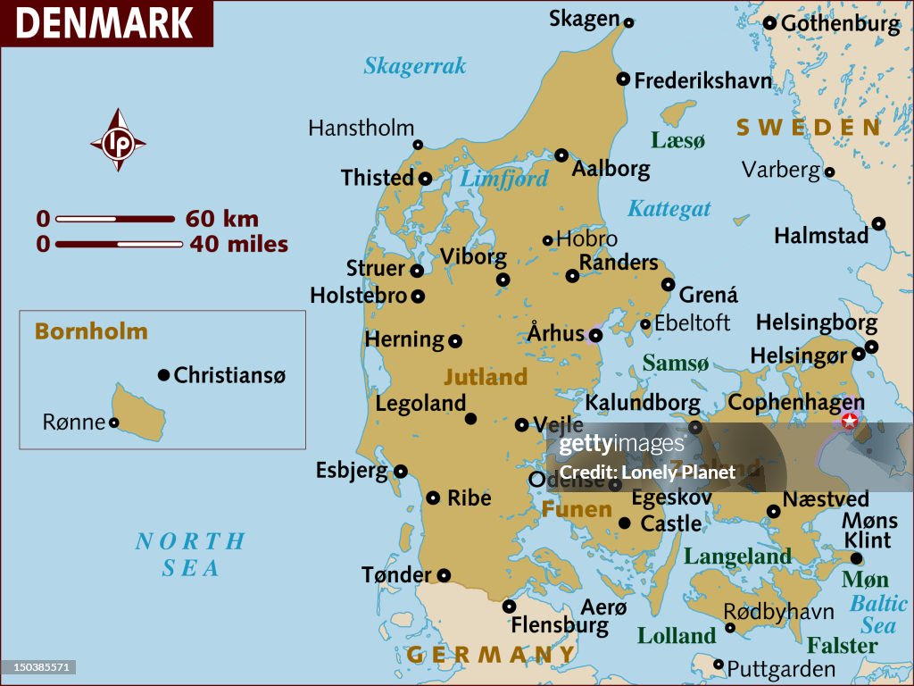 Map of Denmark.