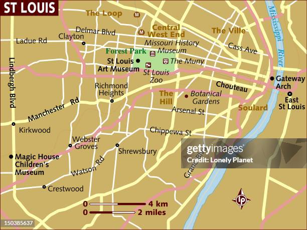 73 St Louis Map High Res Illustrations - Getty Images