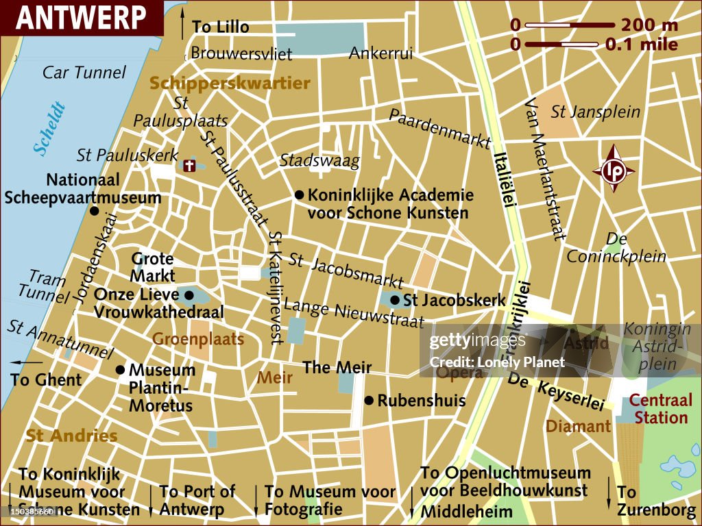 Map of Antwerp.