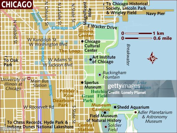Chicago Map Description Map Of Chicago High-Res Vector Graphic - Getty Images