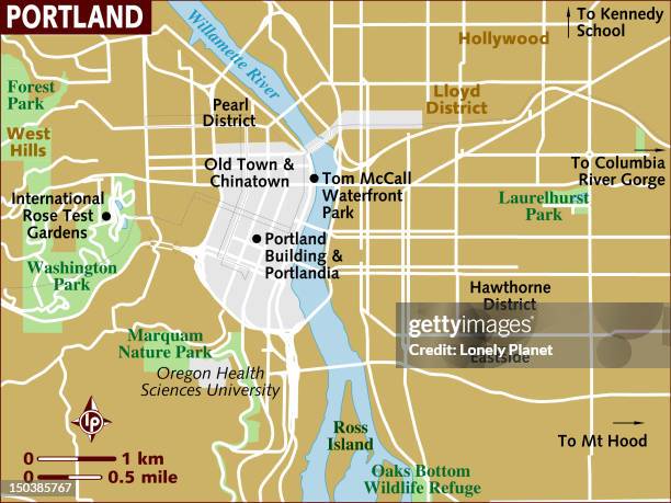 Portland Layout 59 Portland Oregon Map Stock Photos, High-Res Pictures, and Images ...