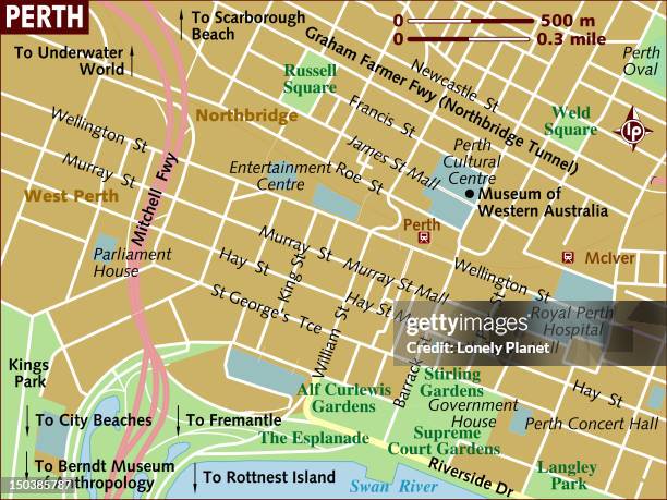 Perth Map Small Perth Map Stock-Grafiken, -Clipart, -Cartoons und -Symbole - Getty Images