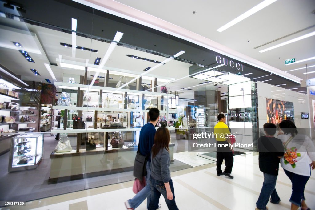 Shoppers in Siam Paragon, in Siam Square.