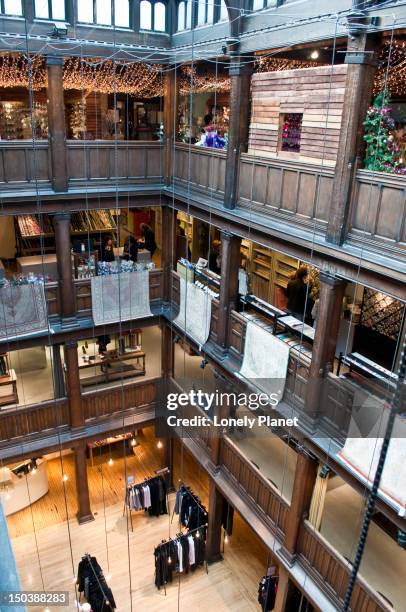 inside liberty department store, west end. - lonely planet collection foto e immagini stock