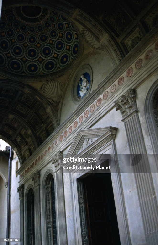 Detail outside Pazzi Chapel by Luca della Robbia, Santa Croce.