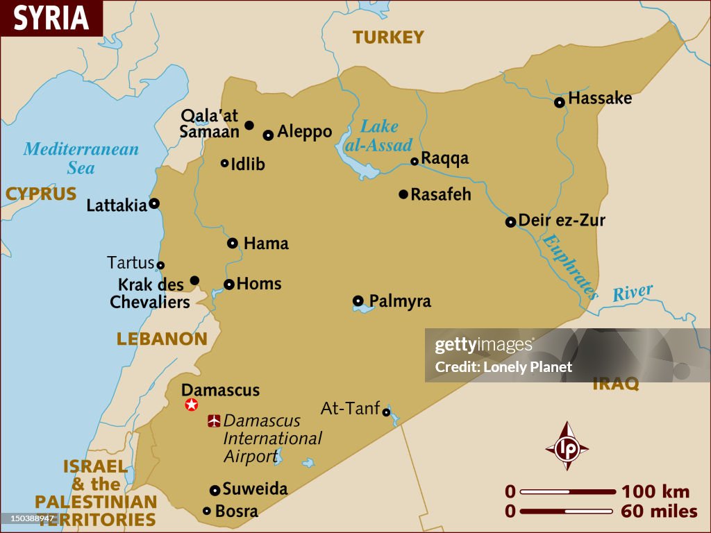 Map of Syria.