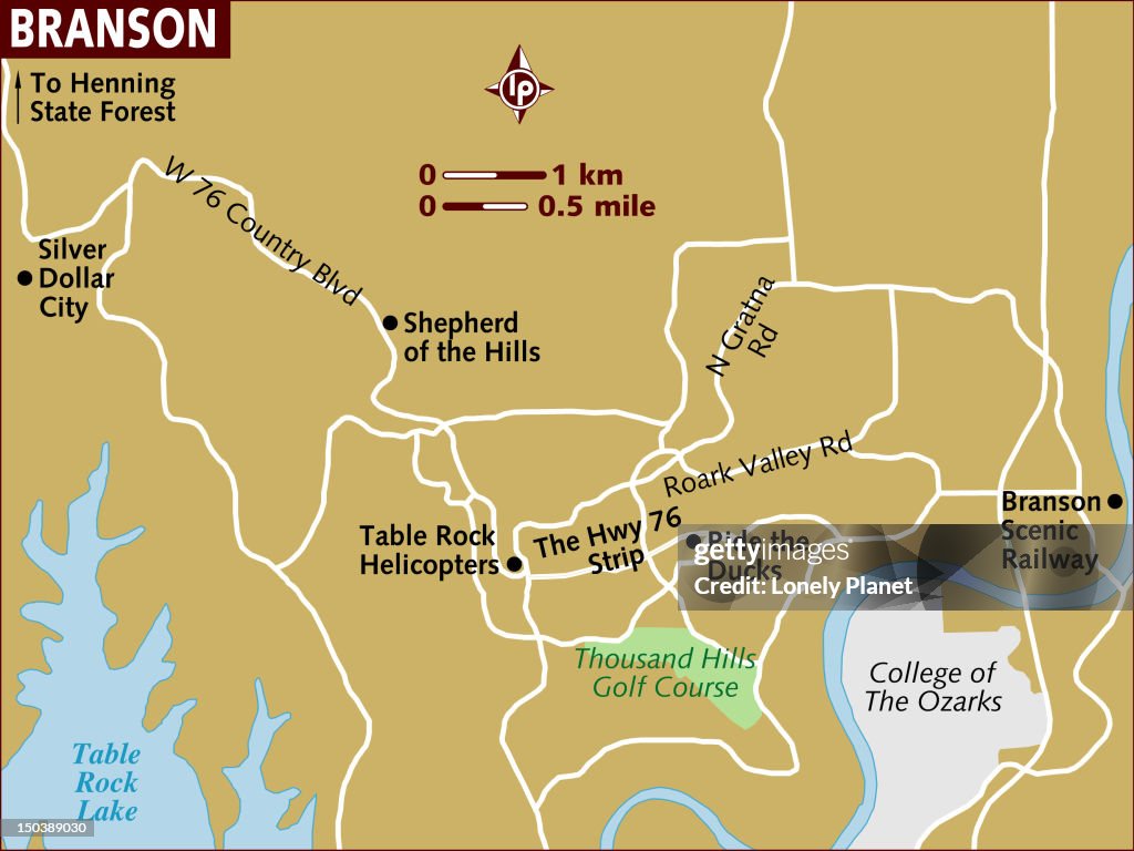 Map of Branson.