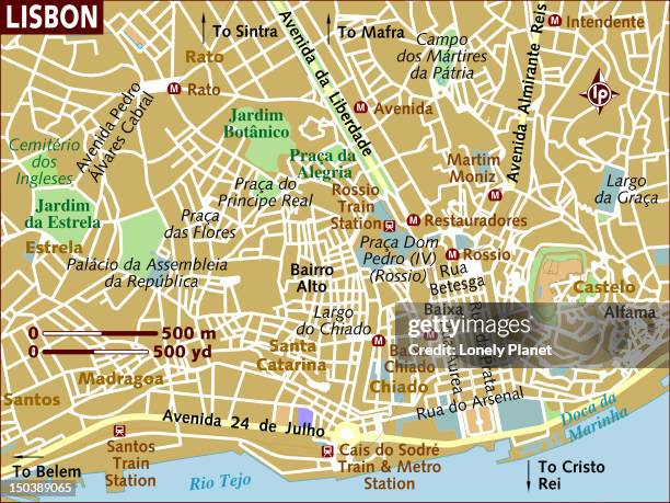 Map Of Lisbon High Res Vector Graphic Getty Images Map Of Lisbon 