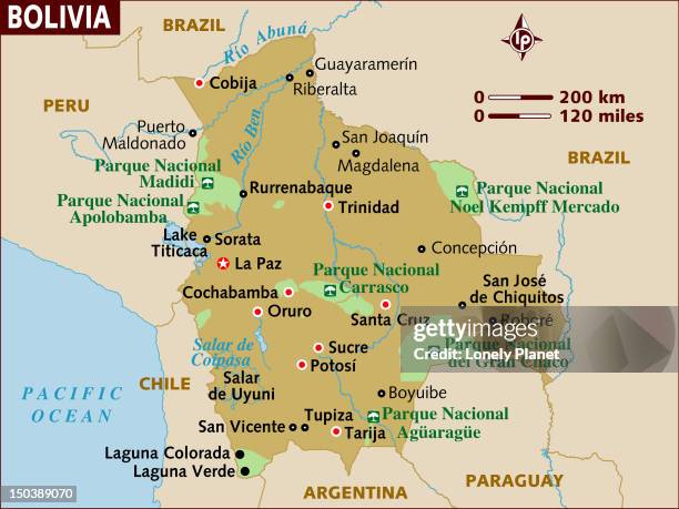 Map Of Bolivia High-Res Vector Graphic