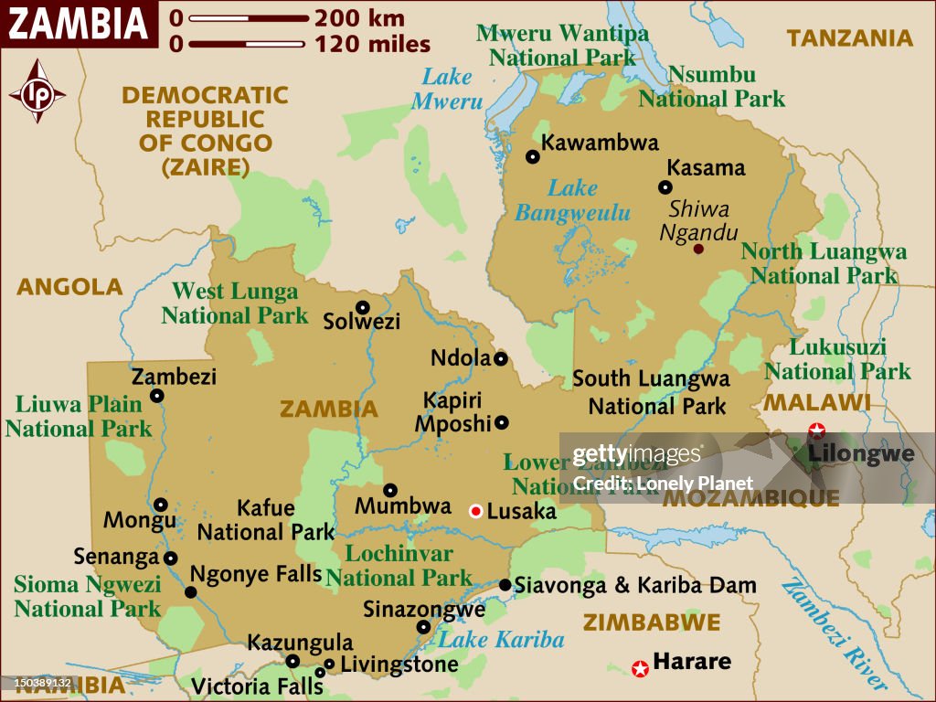 Map of Zambia.